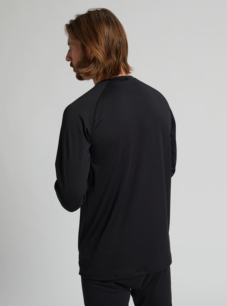 Burton [ak] Helium Power Grid™ Crewneck Funktionswäsche Herren Schwarz | 358-CMNEFS