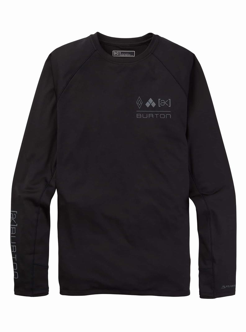 Burton [ak] Helium Power Grid™ Crewneck Funktionswäsche Herren Schwarz | 358-CMNEFS
