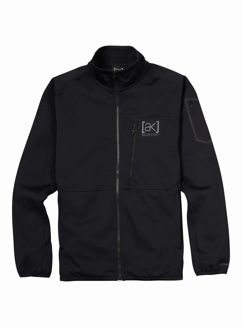 Burton [ak] Helium Power Grid™ Full-Zip Fleece Sweatshirts Herren Schwarz | 481-ECDNWR