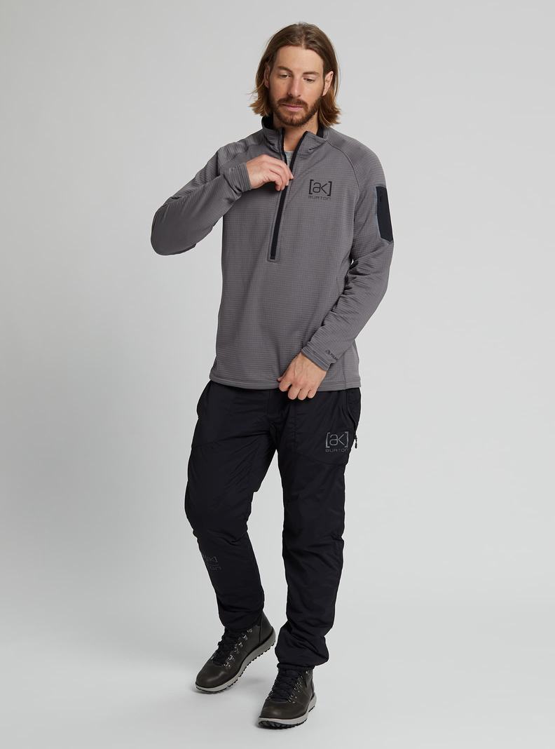 Burton [ak] Helium Power Grid™ Half-Zip Fleece Sweatshirts Herren Tiefesgrau | 218-LODSQR
