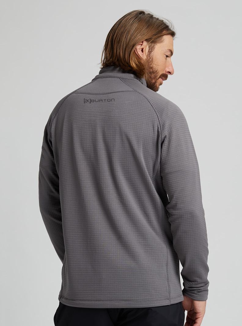 Burton [ak] Helium Power Grid™ Half-Zip Fleece Sweatshirts Herren Tiefesgrau | 218-LODSQR