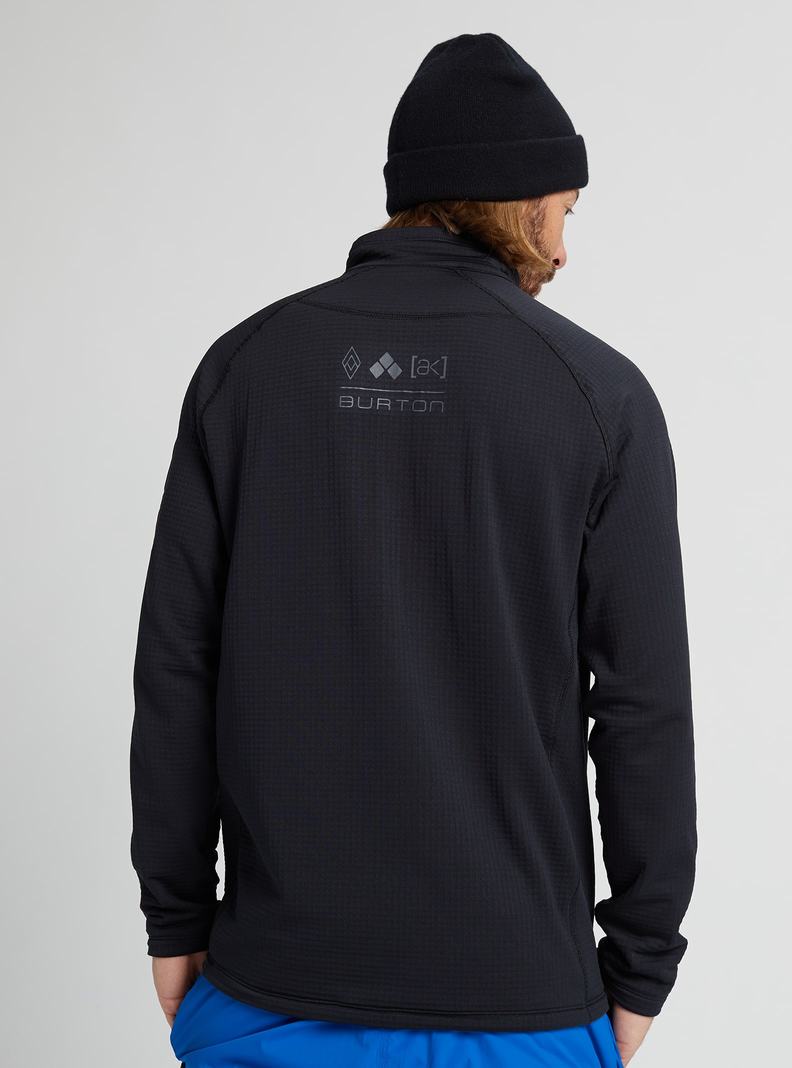 Burton [ak] Helium Power Grid™ Half-Zip Fleece Sweatshirts Herren Schwarz | 972-CMTHVL