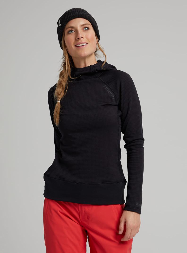 Burton [ak] Helium Power Grid™ Pullover Fleece Sweatshirts Damen Schwarz | 025-KYRPSF