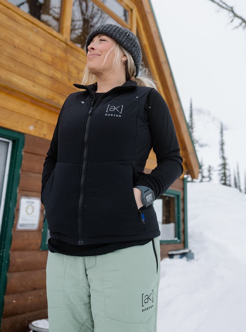 Burton [ak] Helium Stretch Insulated Vest Snowboardjacke Damen Schwarz | 647-UADJWO