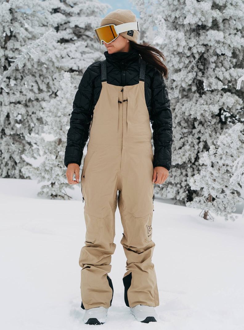 Burton [ak] Kimmy GORE-TEX 2L (Hohe) Latzhose Damen Khaki | 256-MAZDWH
