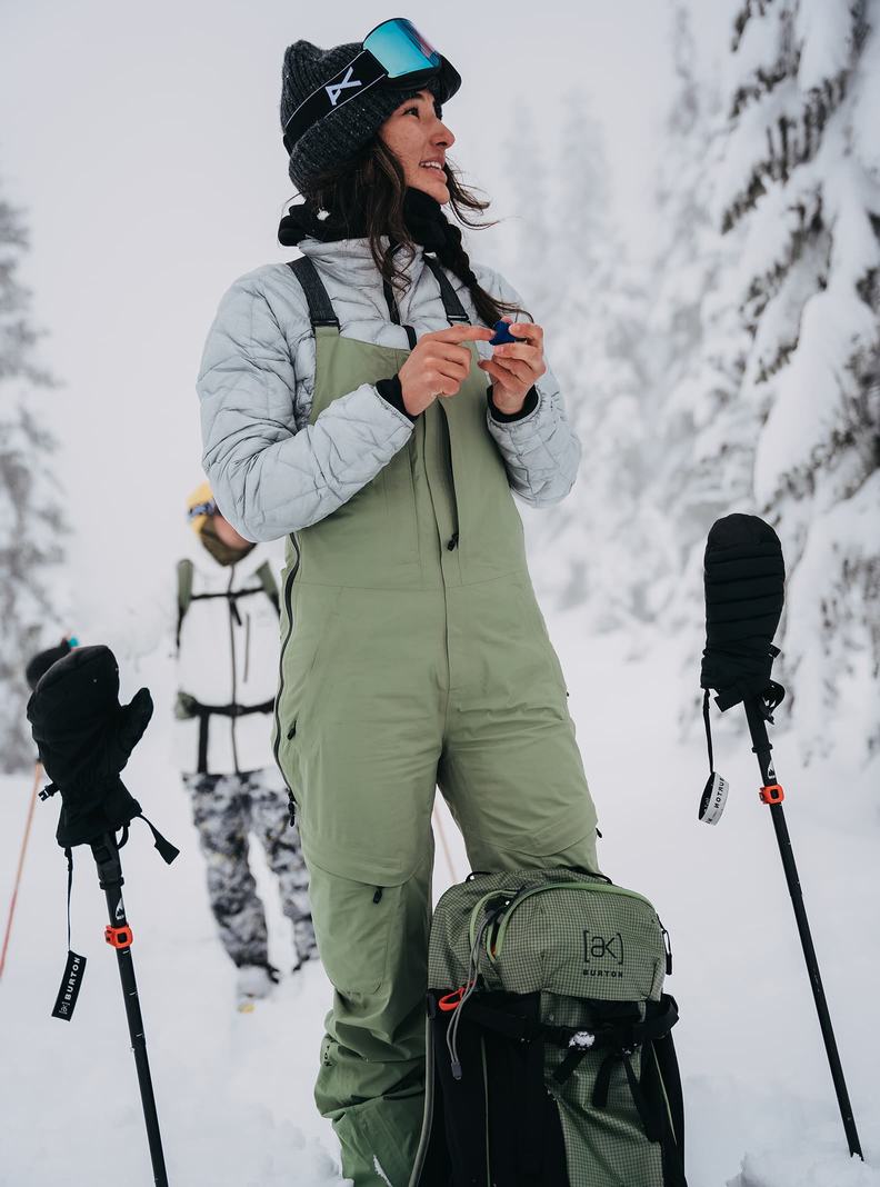 Burton [ak] Kimmy GORE-TEX 2L Latzhose Damen Grün | 537-HKTIAY