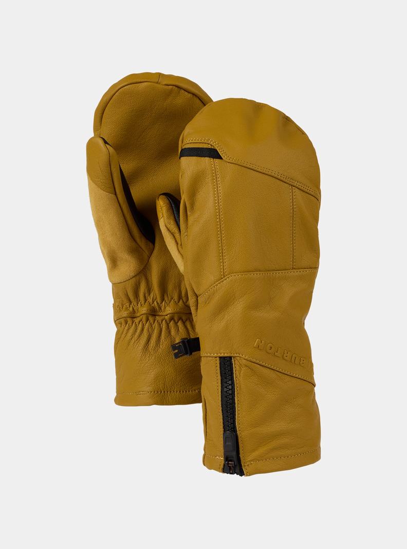 Burton [ak] Leder Tech Fäustlinge Damen Gelb | 673-HJKSZQ