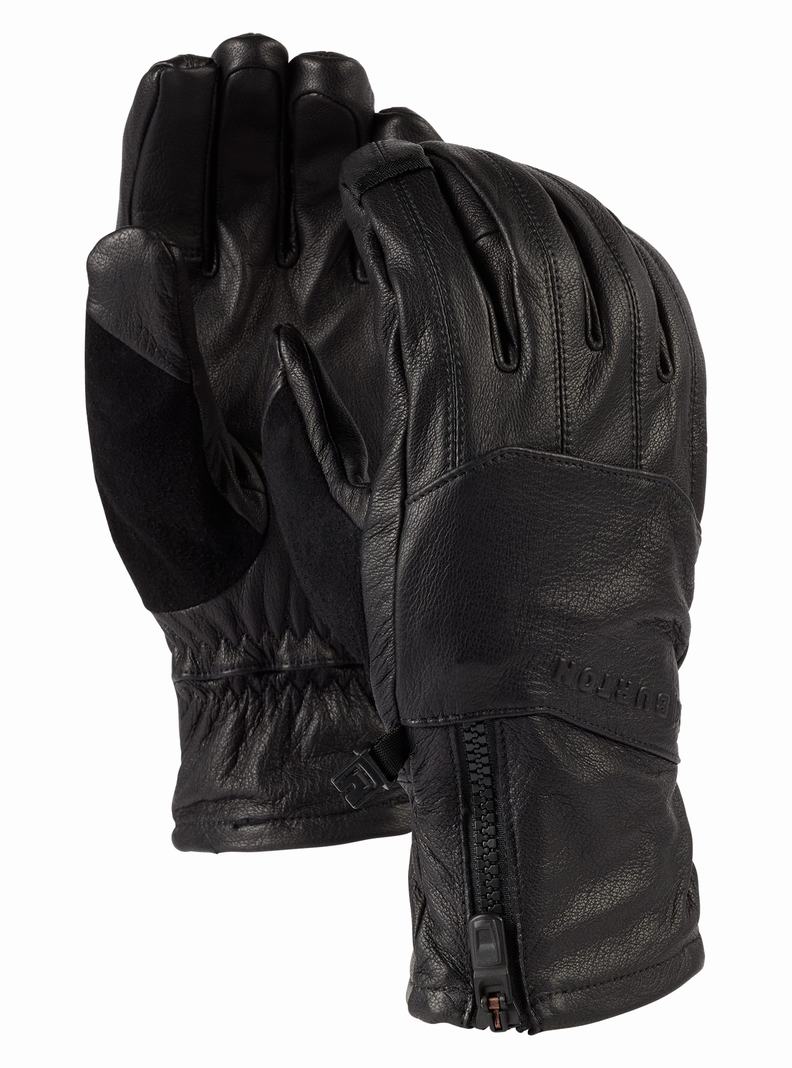 Burton [ak] Leder Tech Skihandschuhe Damen Schwarz | 876-WXPDUK