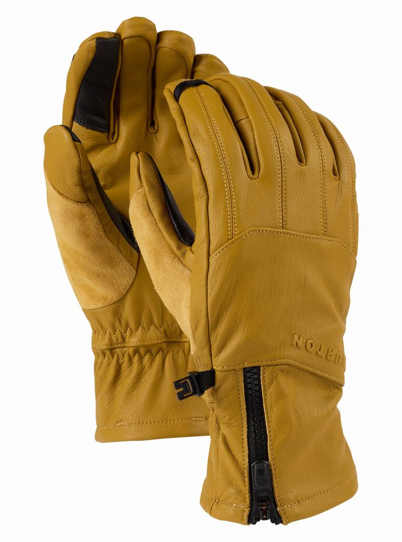 Burton [ak] Leder Tech Skihandschuhe Herren Braun | 512-MGHQLT