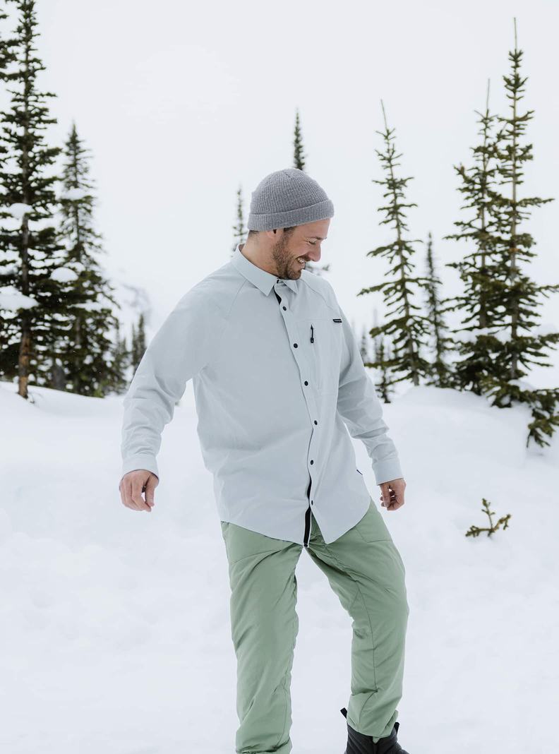 Burton [ak] Slats Long Sleeve Hemd Herren Grau | 984-KXWYPH