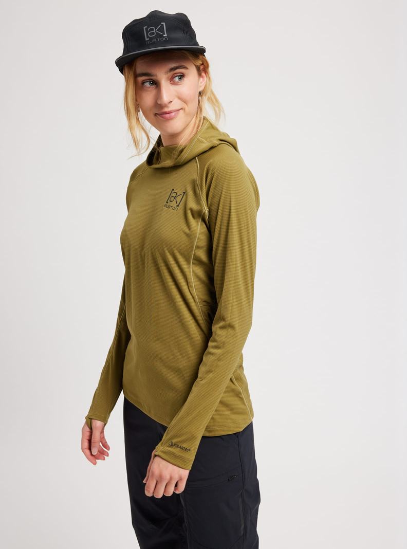 Burton [ak] System Hoodie Damen Olivgrün | 016-QJLYXH