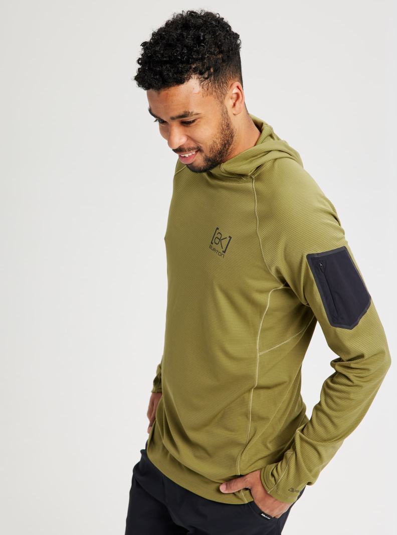 Burton [ak] System Hoodie Herren Olivgrün | 593-LYDJGH
